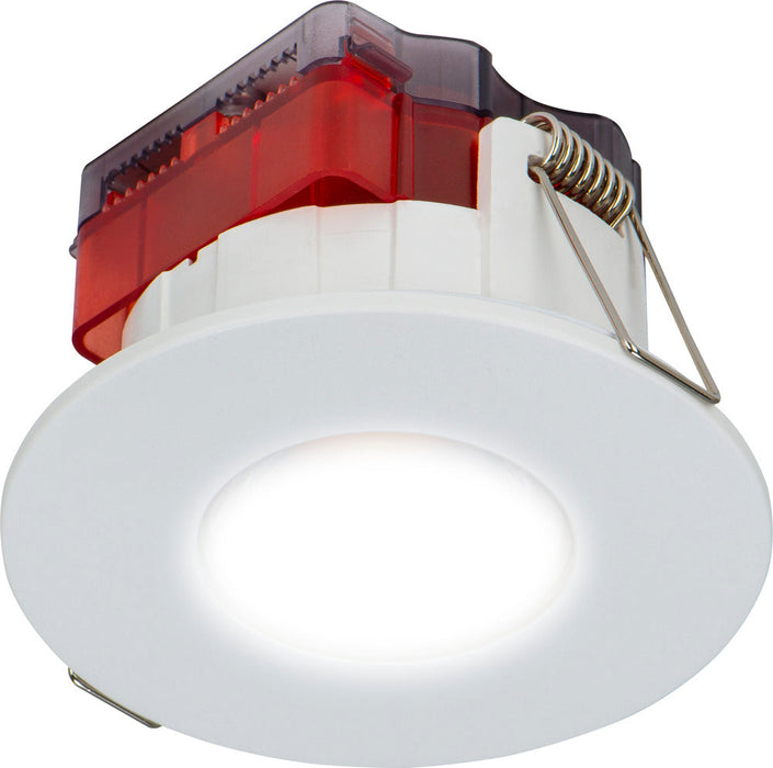 Luceco SFTF5W30 FType Spot Decorative LED Downlight 5W 515Lm 3000K Dimmable IP65 White Bezel - Flat