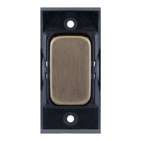 Selectric SGRID360-116 GRID360 10A 2 Way Switch Module - Antique Brass, Black Insert