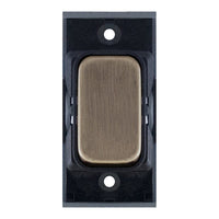 Selectric SGRID360-119 GRID360 10A Retractive Switch Module - Antique Brass, Black Insert