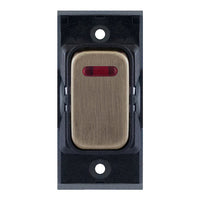 Selectric SGRID360-121 GRID360 20A DP Switch Module with Neon - Antique Brass, Black Insert
