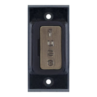 Selectric SGRID360-126 GRID360 13A Fused Connection Unit Module - Antique Brass, Black Insert