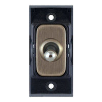 Selectric SGRID360-128 GRID360 10A 2 Way Toggle Switch Module - Antique Brass, Black Insert