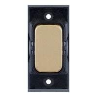 Selectric SGRID360-131 GRID360 10A 2 Way Switch Module - Satin Brass, Black Insert
