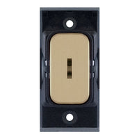 Selectric SGRID360-133 GRID360 10A DP Key Switch Module - Satin Brass, Black Insert