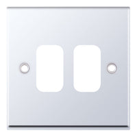 Selectric SGRID360-189 GRID360 7M-PRO 2 Aperture Modular Front Plate - Polished Chrome