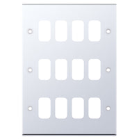 Selectric SGRID360-194 GRID360 7M-PRO 12 Aperture Modular Front Plate - Polished Chrome