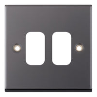 Selectric SGRID360-196 GRID360 7M-PRO 2 Aperture Modular Front Plate - Black Nickel