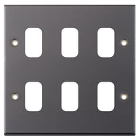 Selectric SGRID360-199 GRID360 7M-PRO 6 Aperture Modular Front Plate - Black Nickel