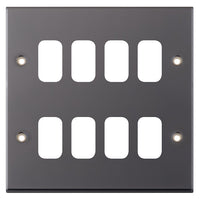 Selectric SGRID360-200 GRID360 7M-PRO 8 Aperture Modular Front Plate - Black Nickel