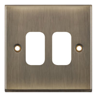 Selectric SGRID360-203 GRID360 7M-PRO 2 Aperture Modular Front Plate - Antique Brass
