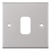 Selectric SGRID360-209 GRID360 5M 1 Aperture Modular Front Plate - Satin Chrome