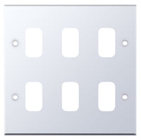Selectric SGRID360-220 GRID360 5M 6 Aperture Modular Front Plate - Polished Chrome