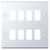 Selectric SGRID360-221 GRID360 5M 8 Aperture Modular Front Plate - Polished Chrome