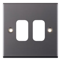 Selectric SGRID360-224 GRID360 5M 2 Aperture Modular Front Plate - Black Nickel