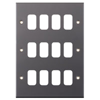Selectric SGRID360-229 GRID360 5M 12 Aperture Modular Front Plate - Black Nickel