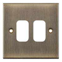 Selectric SGRID360-231 GRID360 5M 2 Aperture Modular Front Plate - Antique Brass
