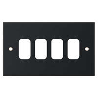 Selectric SGRID360-247 GRID360 5M 4 Aperture Modular Front Plate - Matt Black