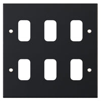 Selectric SGRID360-248 GRID360 5M 6 Aperture Modular Front Plate - Matt Black