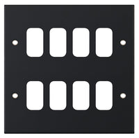 Selectric SGRID360-249 GRID360 5M 8 Aperture Modular Front Plate - Matt Black