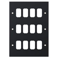 Selectric SGRID360-250 GRID360 5M 12 Aperture Modular Front Plate - Matt Black