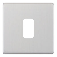 Selectric SGRID360-251 GRID360 5M-PLUS Screwless 1 Aperture Modular Front Plate - Satin Chrome