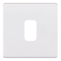 Selectric SGRID360-265 GRID360 5M-PLUS Screwless 1 Aperture Modular Front Plate - Matt White