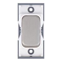 Selectric SGRID360-29 GRID360 10A Retractive Switch Module - Satin Chrome, White Insert