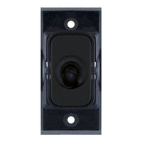 Selectric SGRID360-319 GRID360 10A Intermediate Toggle Switch Module - Matt Black, Black Insert