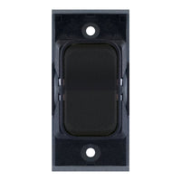 Selectric SGRID360-409 GRID360 20A SP 2 Way Centre Off Retractive Switch Module - Matt Black, Black Insert