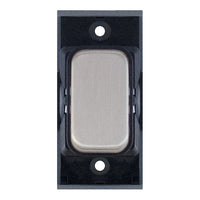 Selectric SGRID360-44 GRID360 10A Retractive Switch Module - Satin Chrome, Black Insert