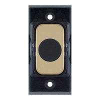 Selectric SGRID360-442 GRID360 20A Cable Outlet Module - Satin Brass, Black Insert