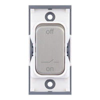 Selectric SGRID360-446 GRID360 10A Fan Isolator Switch Module - Satin Chrome, White Insert