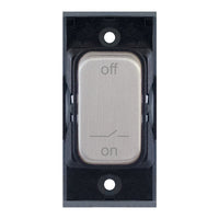 Selectric SGRID360-447 GRID360 10A Fan Isolator Switch Module - Satin Chrome, Black Insert