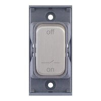 Selectric SGRID360-448 GRID360 10A Fan Isolator Switch Module - Satin Chrome, Grey Insert