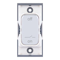 Selectric SGRID360-449 GRID360 10A Fan Isolator Switch Module - Polished Chrome, White Insert