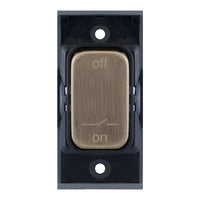 Selectric SGRID360-452 GRID360 10A Fan Isolator Switch Module - Antique Brass, Black Insert