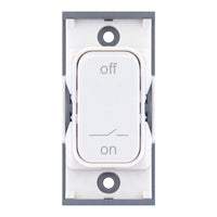 Selectric SGRID360-455 GRID360 10A Fan Isolator Switch Module - Matt White, White Insert