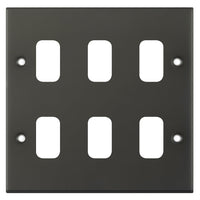 Selectric SGRID360-479 GRID360 5M 6 Aperture Modular Front Plate - Dark Bronze