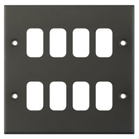 Selectric SGRID360-480 GRID360 5M 8 Aperture Modular Front Plate - Dark Bronze