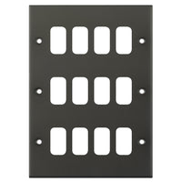 Selectric SGRID360-481 GRID360 5M 12 Aperture Modular Front Plate - Dark Bronze