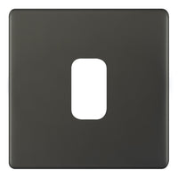 Selectric SGRID360-482 GRID360 5M-PLUS Screwless 1 Aperture Modular Front Plate - Dark Bronze
