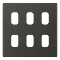Selectric SGRID360-486 GRID360 5M-PLUS Screwless 6 Aperture Modular Front Plate - Dark Bronze