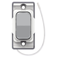 Selectric SGRID360-490 GRID360 Kinetic IP42 Retractive On/Off Switch Module - Satin Chrome, White Insert