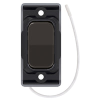 Selectric SGRID360-500 GRID360 Kinetic IP42 Retractive On/Off Switch Module - Dark Bronze, Black Insert