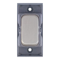 Selectric SGRID360-59 GRID360 10A Retractive Switch Module - Satin Chrome, Grey Insert