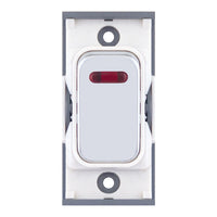 Selectric SGRID360-76 GRID360 20A DP Switch Module with Neon - Polished Chrome, White Insert
