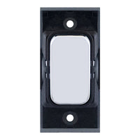 Selectric SGRID360-86 GRID360 10A 2 Way Switch Module - Polished Chrome, Black Insert
