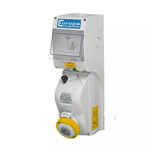 Europa SISRAW163F IP65 Switched Interlocked Socket with Type A RCCB 110V 2P+E 16A 4h