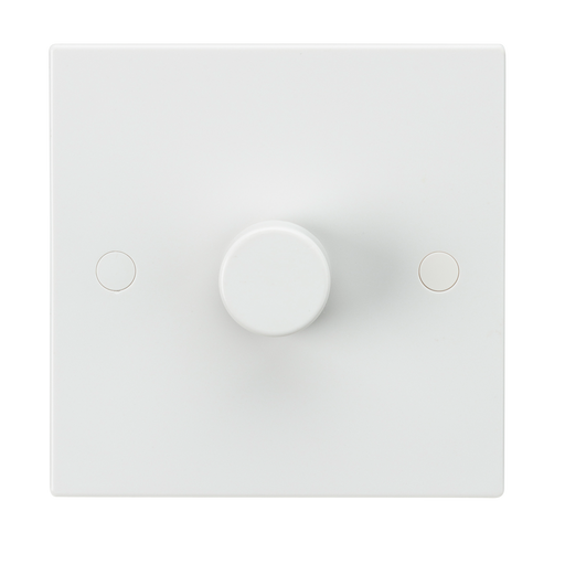 Knightsbridge SN2161 White Square Edge 1G 40-400W Dimmer Switch - westbasedirect.com