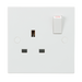 Knightsbridge SN7000S White Square Edge 13A 1G SP Switched Socket - westbasedirect.com